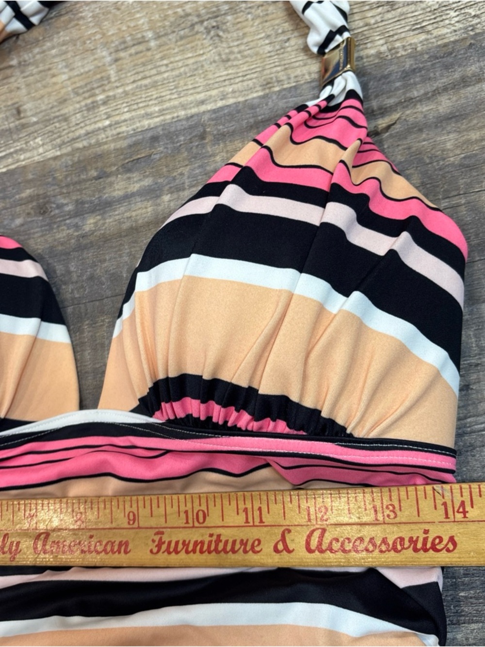 Victoria’s Secret swim Striped Halter One-Piece Swimsuit size large - Picture 8 of 11